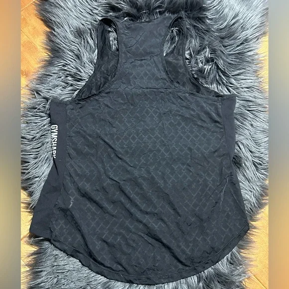 Gymshark Go Mesh Vest Black Performance Tank Size Medium - Picture 3 of 8